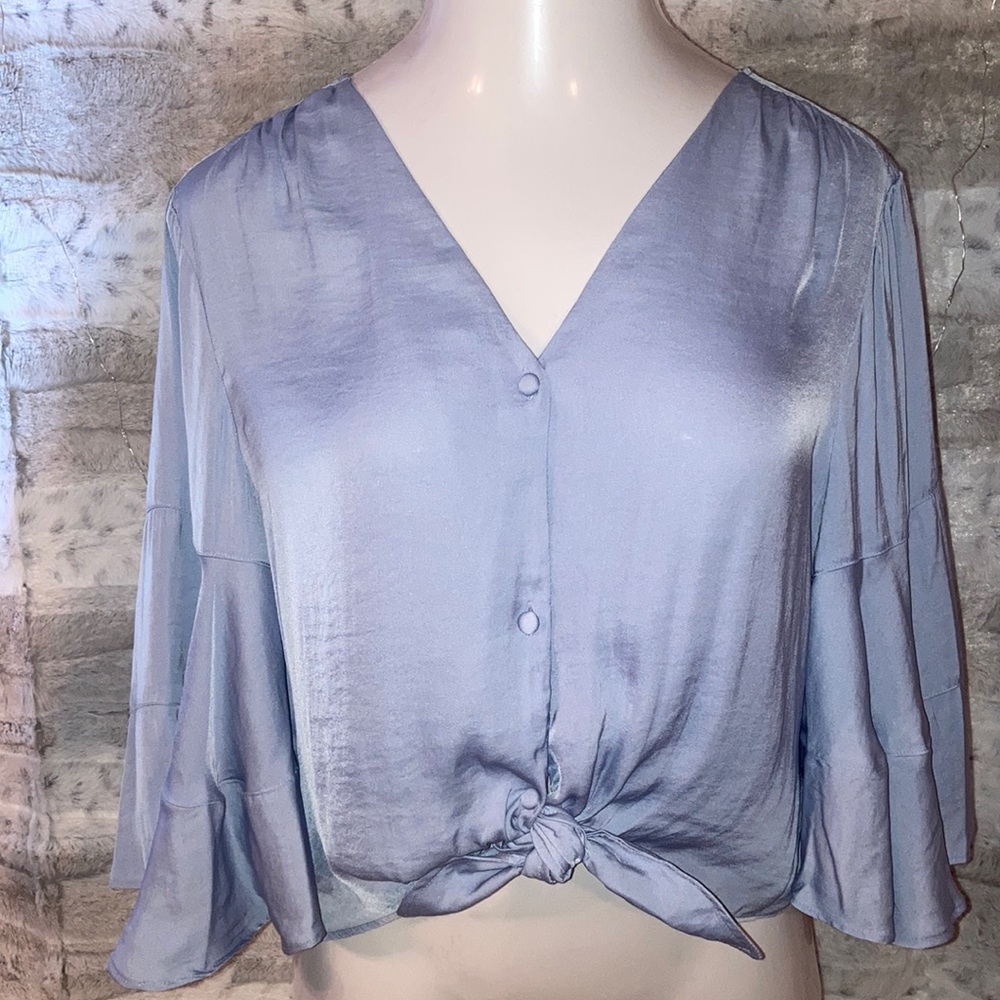 LC Lauren Conrad Light Blue Blouse